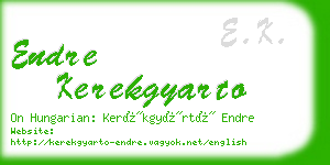 endre kerekgyarto business card